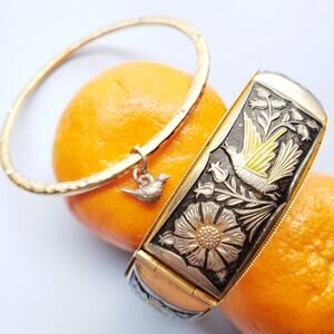 Vintage Birds Bangle, Cuff Bundle